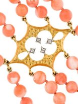 Thumbnail for your product : Cathy Waterman Coral & Diamond Multi Strand Bracelet