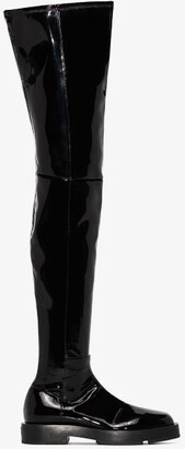 rubber thigh boots