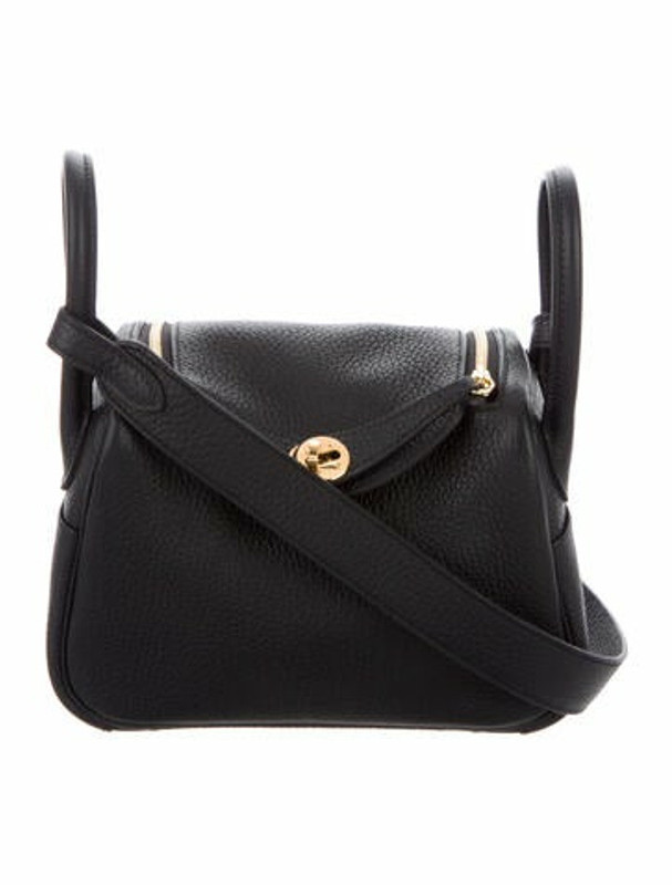 Hermes 2020 Clemence Mini Lindy 20 Noir - ShopStyle Bags