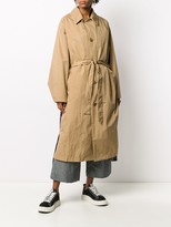 Thumbnail for your product : Zucca Tartan Print Panelled Trench Coat