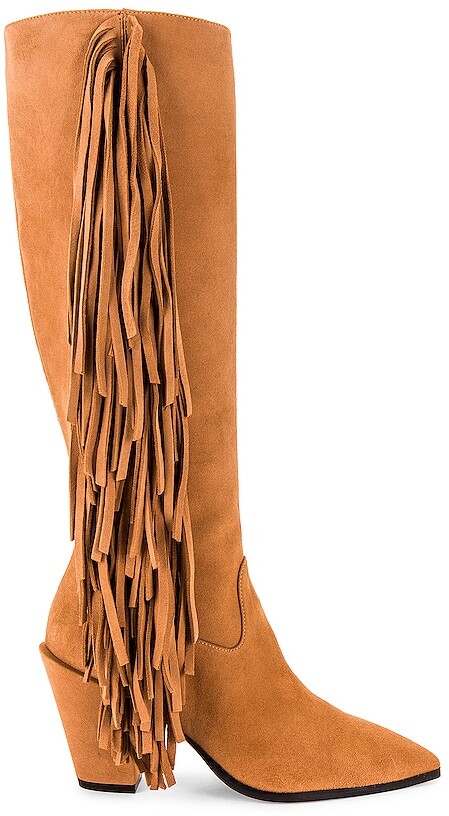 tan fringe boots