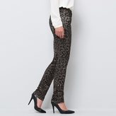 Thumbnail for your product : Soft Grey Slim-Fit Panther Print Jacquard Trousers, Inside Leg 76 cm