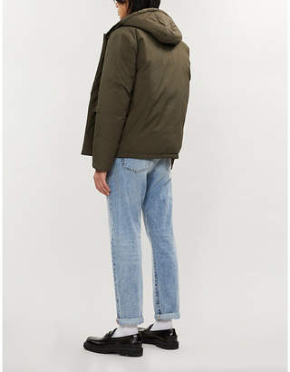 Sandro Padded cotton shell-down hooded jacket