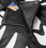 Thumbnail for your product : Blackmeans Slim-Fit Appliqued Leather Jacket - Men - Black
