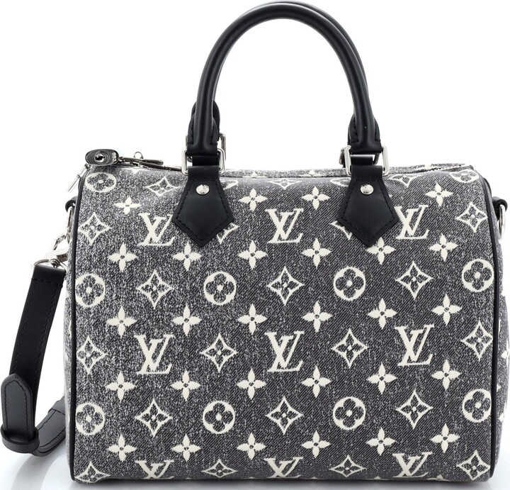 Louis Vuitton Speedy Bandouliere Bag Monogram Jacquard Denim 25 - ShopStyle