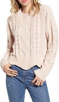 Thumbnail for your product : Blank NYC Cable Knit Crewneck Sweater