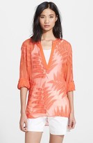 Thumbnail for your product : Alice + Olivia Embroidered Silk Georgette Top