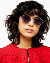 Thumbnail for your product : Topshop diamond frame metal sunglasses