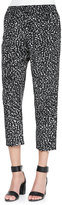 Thumbnail for your product : Robert Rodriguez Silk Chalk-Print Track Pants