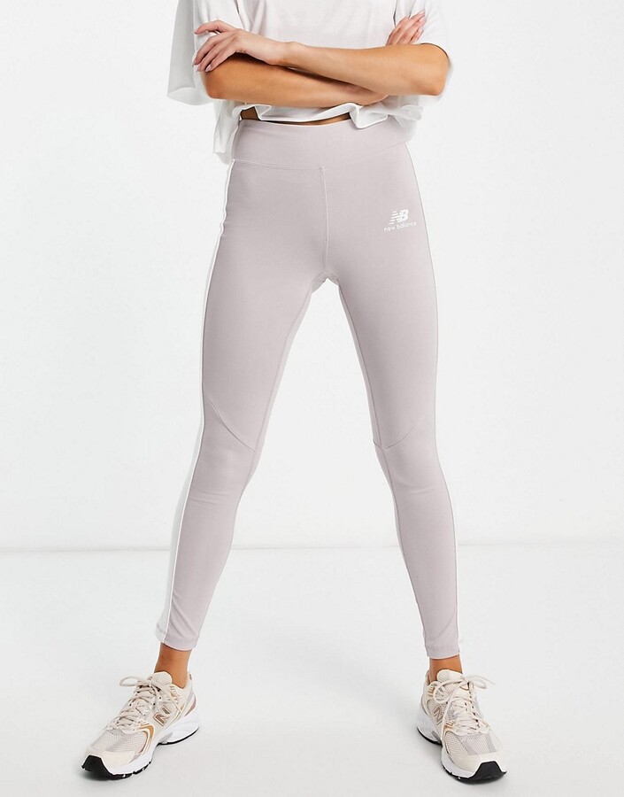 New Balance piping legging in lilac - ShopStyle