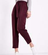 Thumbnail for your product : New Look Burgundy Tie Waist Trousers