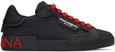 Thumbnail for your product : Dolce & Gabbana Black & Red Portofino Sneakers
