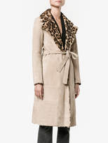 Thumbnail for your product : Yves Salomon leopard print coat