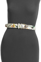 Thumbnail for your product : Gucci Floral-Print Leather Belt