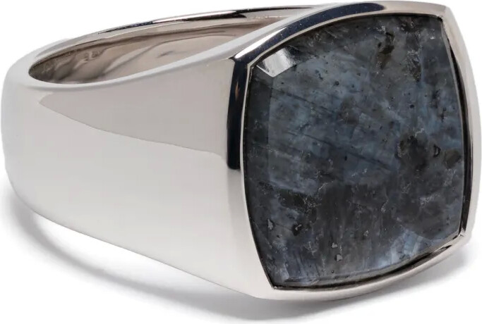 Tom Wood Cushion-Cut Larvikite Ring