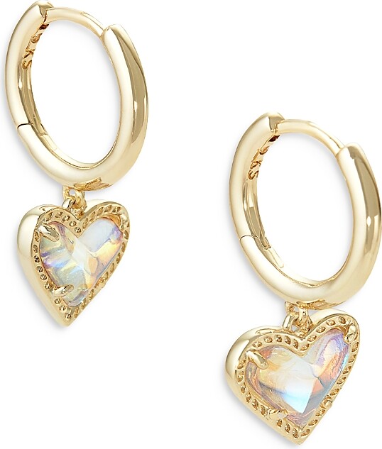 Kendra Scott Ari Heart Drop Huggie Hoop Earrings