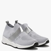 Thumbnail for your product : Moda In Pelle Breanie Grey Knitted Metallic Trainers
