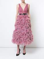 Thumbnail for your product : Marchesa Notte ruffled A-line gown