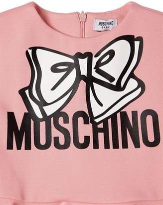 Moschino Bow Printed Milano Jersey Dress