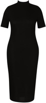 Thumbnail for your product : boohoo Plus Rib High Neck Bodycon Dress