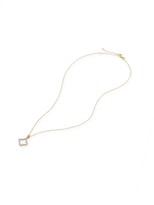 Thumbnail for your product : David Yurman Cable Collectibles Quatrefoil Pendant With Diamonds In 18K Yellow Gold On Chain