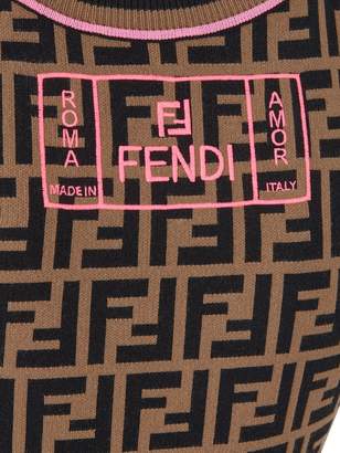 Fendi FF logo knit dress