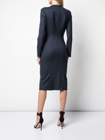 Thumbnail for your product : Piazza Sempione V-Neck Fitted Midi Dress