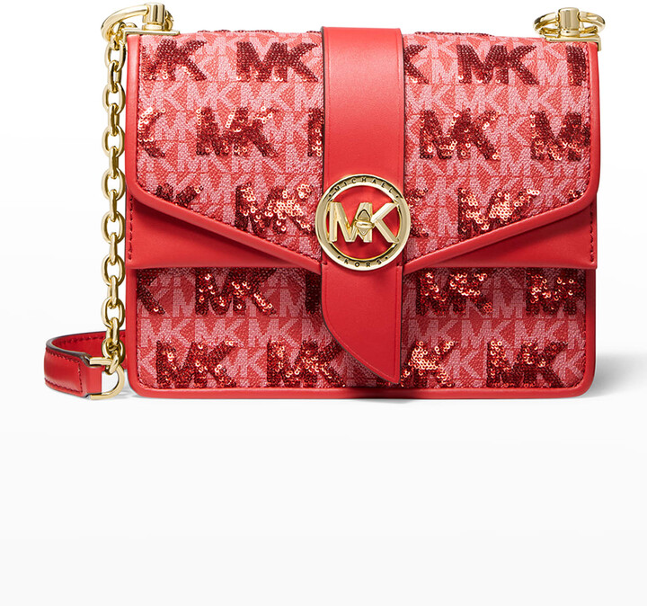 MICHAEL Michael Kors Greenwich Small Sequin Monogram Crossbody Bag