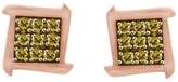 Thumbnail for your product : Jewel Zone US Round Cut Yellow Diamond Stud Earrings in 10K Yellow Gold (0.09 cttw)