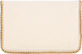 Thumbnail for your product : Stella McCartney Off-White Canvas Fold Over Clutch