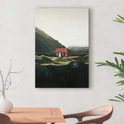 Lark Manor Isolated Shack - Hyperrealist Canvas for Living Room Decor
