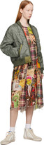 Thumbnail for your product : R 13 Khaki Refurbished Quilt Bomber Jacket