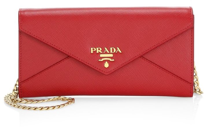 prada envelope wallet on chain