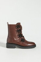 Thumbnail for your product : Anthropologie Floral-Embellished Ankle Boots By in Brown Size 38