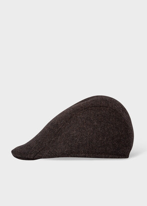 Paul Smith Men's Brown Wool Herringbone Flat Cap - ShopStyle Hats
