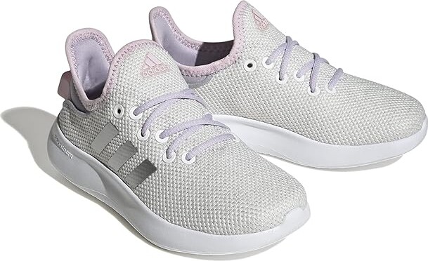 Adidas Originals Kids Cloudfoam Pure Sneakers (Little Kid/Big Kid)  (Footwear White/Silver Metallic/Silver Dawn) Girl's Shoes - ShopStyle