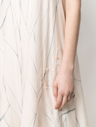 Alysi Abstract-Print Crystal-Embellished Dress