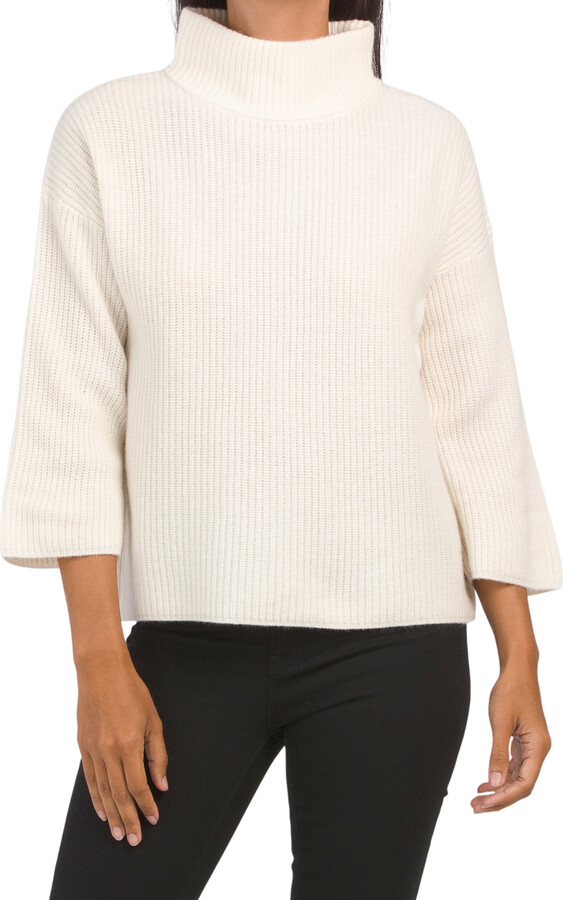 Mercer & Madison Merino Wool And Cashmere Blend Mock Neck Sweater -  ShopStyle