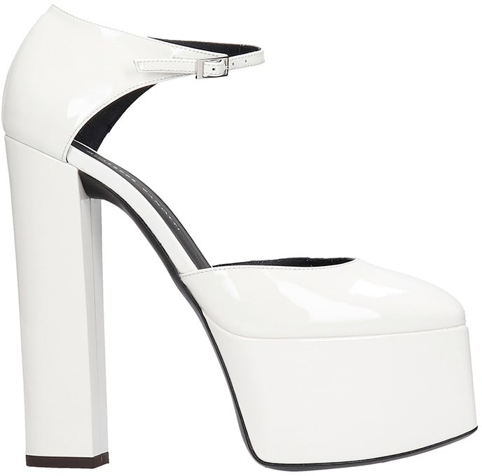 Giuseppe Zanotti Bebe Sandals In White Patent Leather Shopstyle
