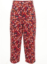 Thumbnail for your product : Marni Floral Print Cotton Stretch Pants
