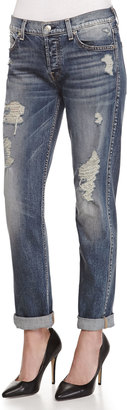 7 For All Mankind Josefina Destroyed Vintage Denim Jeans