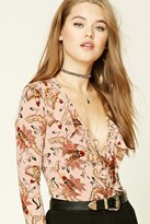 Thumbnail for your product : Forever 21 FOREVER 21+ Floral Print Surplice Bodysuit