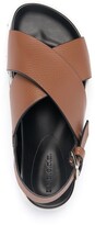 Thumbnail for your product : P.A.R.O.S.H. Crossover-Strap Leather Sandals