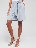 Thumbnail for your product : Very Paperbag Waist Soft Tailored Shorts - Blue