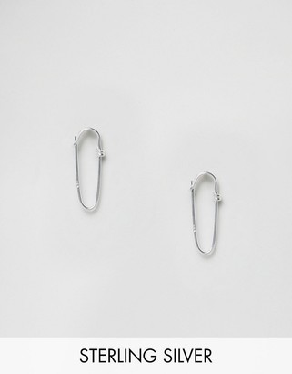 ASOS Sterling Silver Safety Pin Earrings