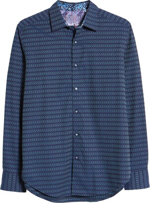 Robert Graham Cubist Classic Fit Dobby Stripe Button-Up Shirt