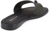 Thumbnail for your product : Donald J Pliner Giaa Snake-Embossed Slide Sandal, Black