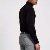 Thumbnail for your product : River Island Black slim fit roll neck jumper