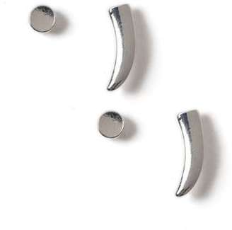 Topman Silver Look Shard Earring Pack*