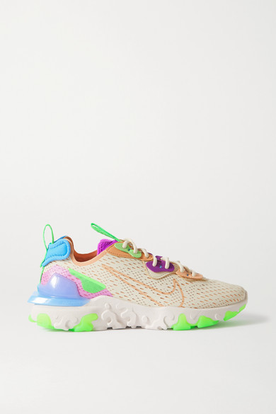 Nike React Vision Mesh, Felt And Faux Leather Sneakers - Beige - ShopStyle  Trainers
